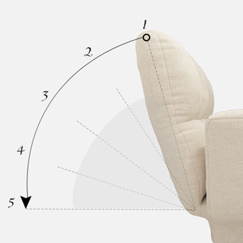 Modernistic Living Room Cotton Blend Sofa Biscuit Back Seating