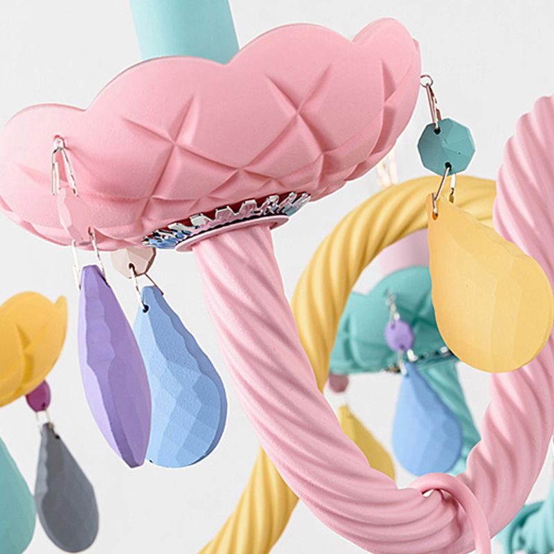 Nordic Macron Chandelier Candle Pendant Lighting Fixtures for Child Room