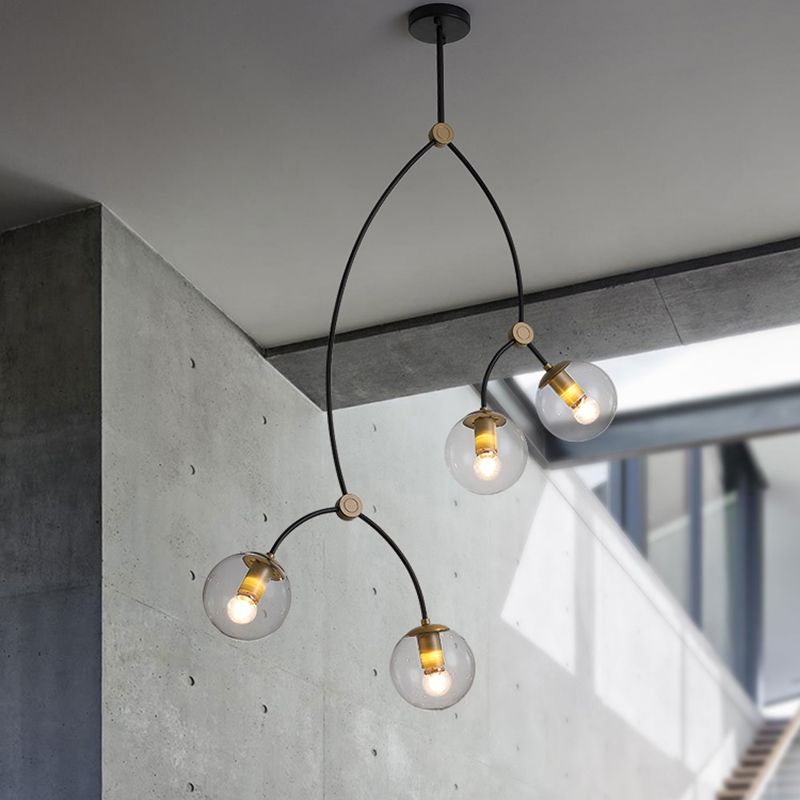 Modern Chandeliers For Dining Room Globe-Shaped Pendant Lighting Fixtures