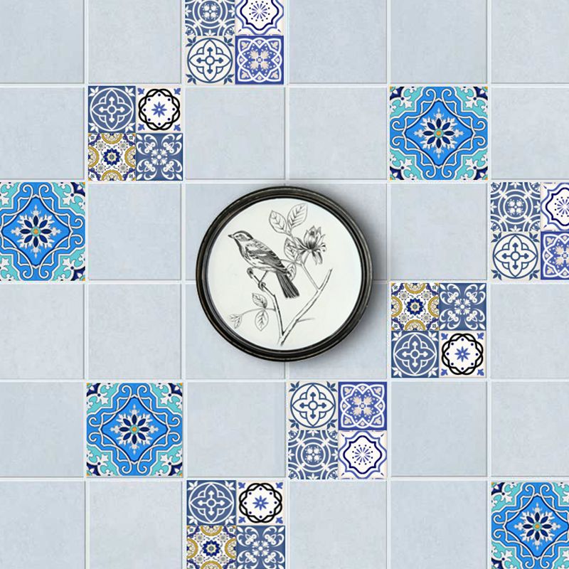 Blue-Purple Quatrefoil Wallpaper Panels Peel and Paste Wall Covering for Accent Wall