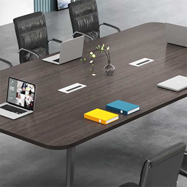 Office Meeting Study Table Fixed Rectangular Shaped Writing Desk