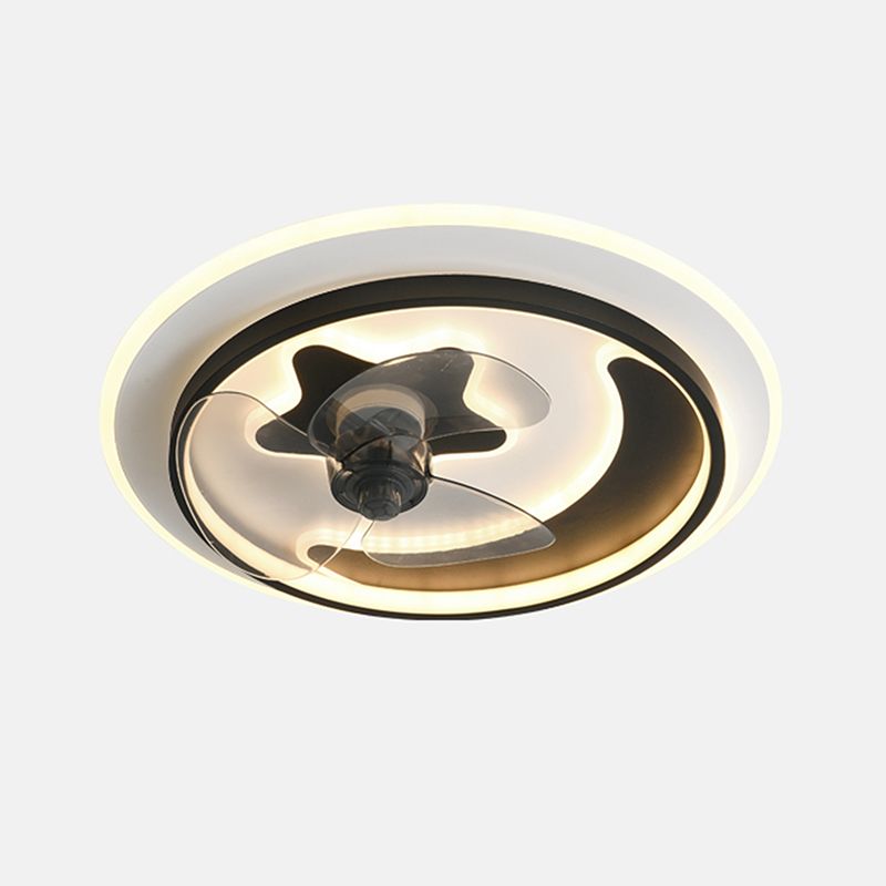 Kids Style Round Shape Ceiling Fan Lights Metal LED Ceiling Fan Lamps