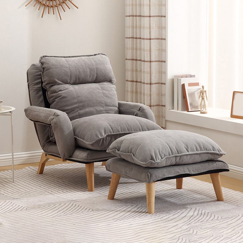 23.62" Wide Convertible Chair with Basic Four Legs Biscuit Back Armchair