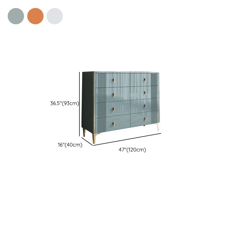 Vertical Glam Stone Storage Chest Bedroom Chest with Metal Legs