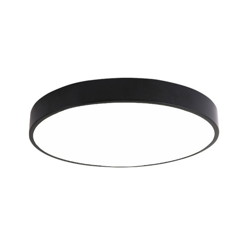 Metal Round Led Flush Mount Light Fixture Modern Style 1 Head Flush Ceiling Light