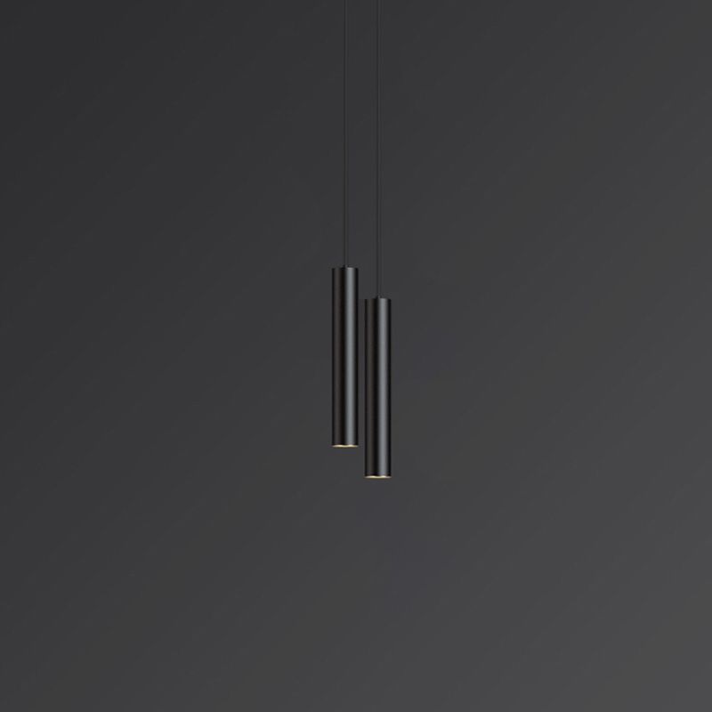 Black Line Shape One-Light Pendant Light Modern Pendant Lighting for Bedroom