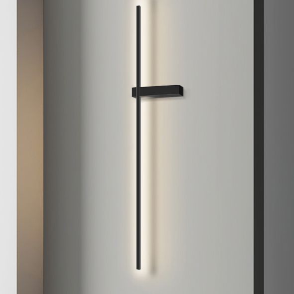 Moderno Minimalista Estilo lineal Luz montado en la pared lineal Ideas de iluminación de pared acrílica para sala de estar