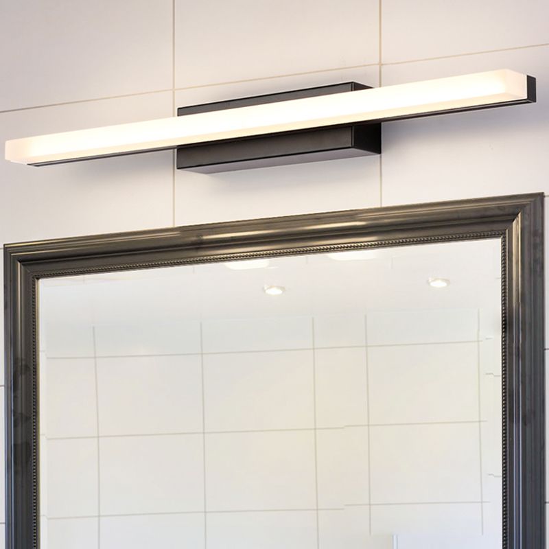 Langstreifen LED -Waschtischlichter mit Acrylschatten moderner Spiegel vorderen Licht