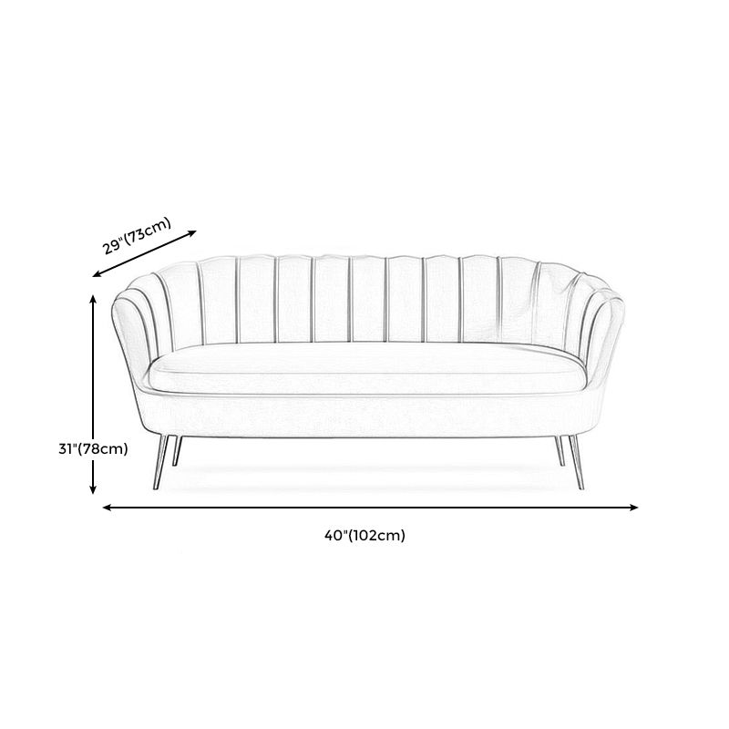 Classic Glam Sewn Pillow Back Sofa with Hair Pin Legs for Apartment