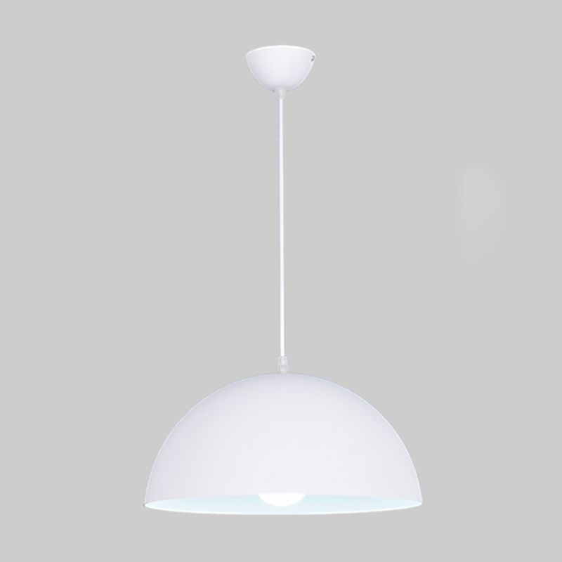 Metal Bowl Shade Hanging Lights Modern Macaron Style 1 Light Hanging Mount Fixture for Supermarket