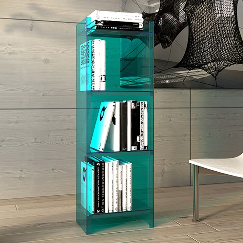 Acrylic Bookshelf Scandinavian Style Closed Back Bookcase for Home Office Study Room