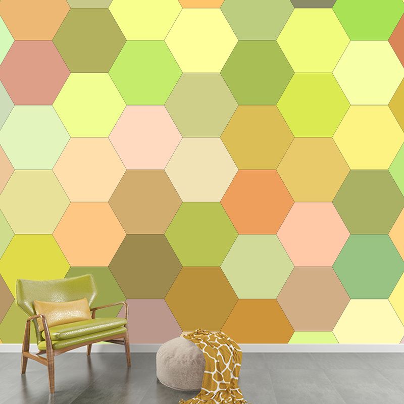 Vertical Illustration Mural Covering Moisture Resistant Multiple Sizes Available