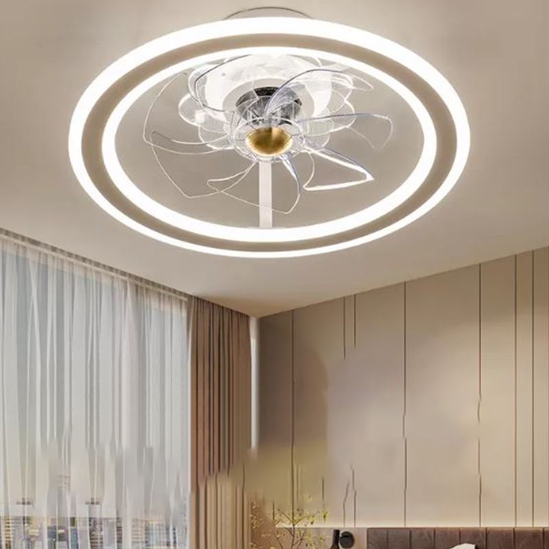Luz de ventilador de techo circular de metal Simplicidad LED MONTADO LED MONTADO