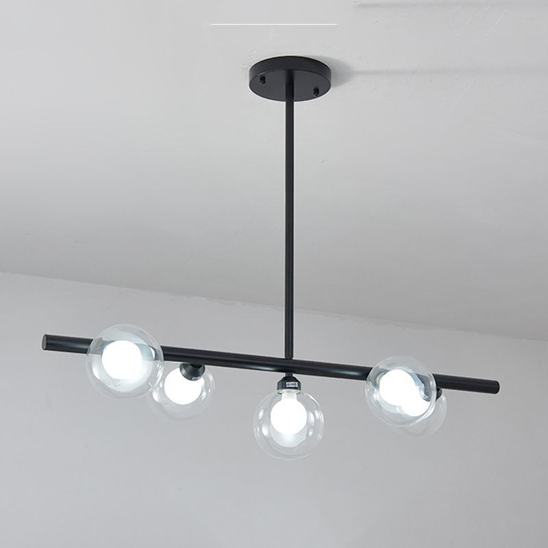 Glass Linear Island Lighting Simplicity Pendant Light Fixture for Dining Room