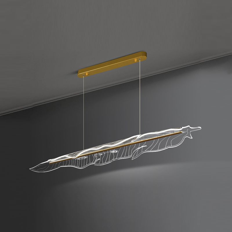 Moderne Inselanhänger Lampen 1-Licht-Restaurant Hängende Leuchten mit Acrylschatten