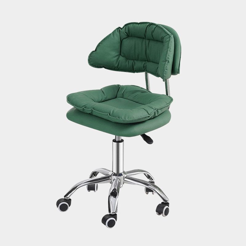 Scandinavian Metal Stool Upholstered Seat Counter Stool in Matte Finish