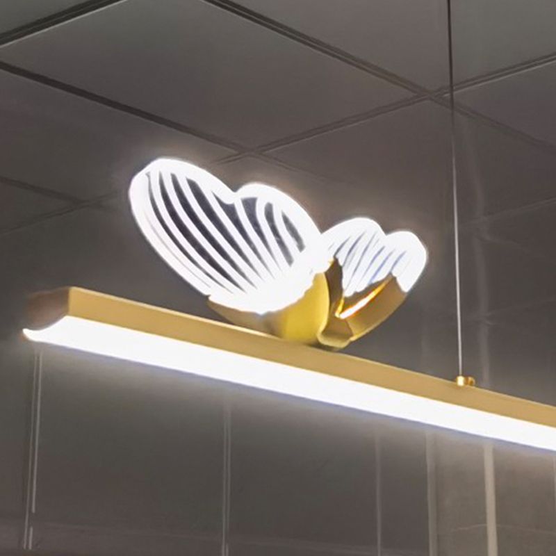 Ideas de iluminación de metal de la isla de 7 luces de estilo lineal de estilo moderno de estilo lineal