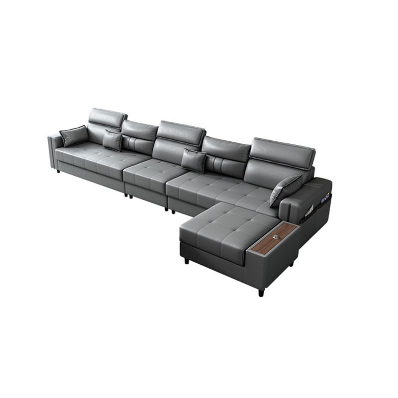 Sofá de almacenamiento contemporáneo Sofá de sala de estar ajustable de almacenamiento de brazo cuadrado de la sala de estar ajustable