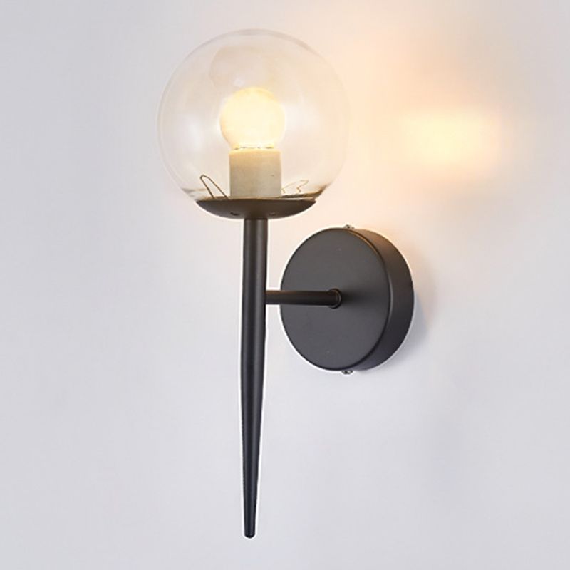 Retro Simple Industrial Style Sphere Wall Mount Lighting Glass Wall Mounted Lighting for Living Room