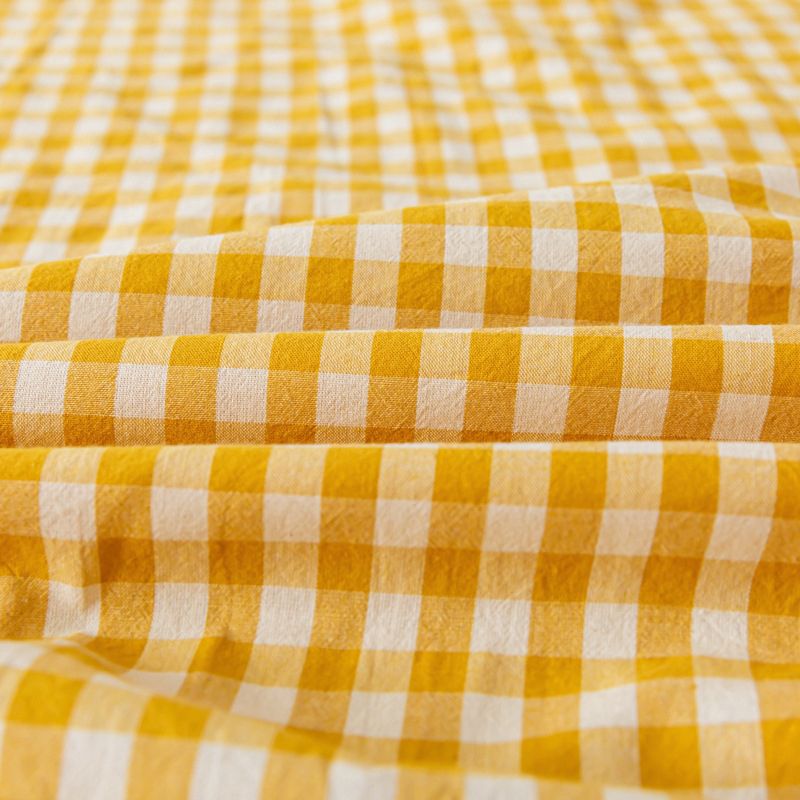Fitted Sheet Soft Fade Resistant Breathable Cotton Checkered Fitted Sheet