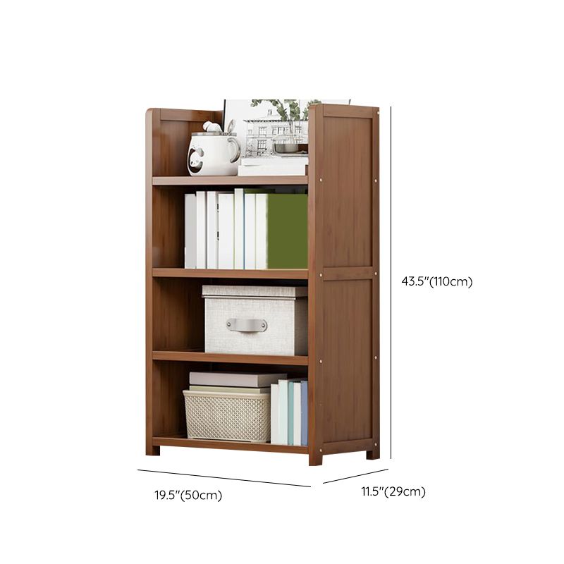 Contemporary Closed Back Bookcase Standard Engineered Wood Bookshelf