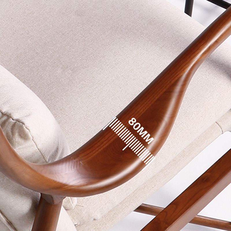 Arms Included Fixed Back Armchair Living Room Chair with Cushion