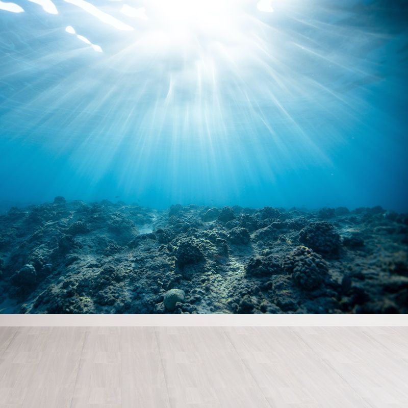 Tropix Sea Underwater Look-Up Murals Stain Resistant Wall Covering for Living Room