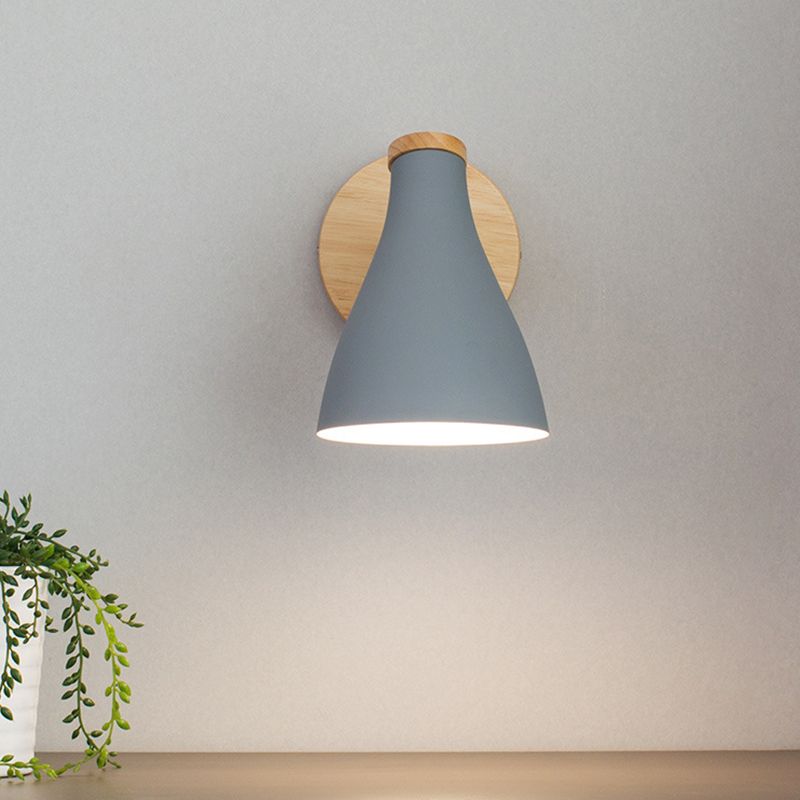 Metal Flared Wall Lighting Modern Style 1 Light Wall Lighting Fixtures