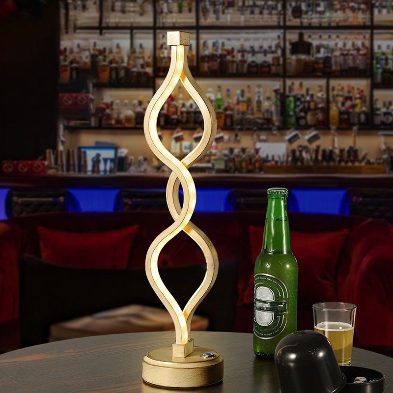 2 Light Linear Night Table Lamps Modern Table Lamps Metal Nightstand Lamps