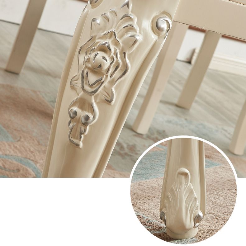 Faux Marble Dining Table Round 4 Legs Dining Site Table with Drop-Leaf