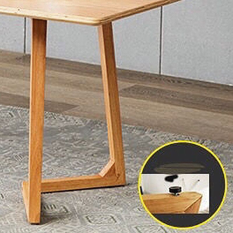 Sleigh-like Base Design Wood/walnut Rubber Wood Craft Coffee Table