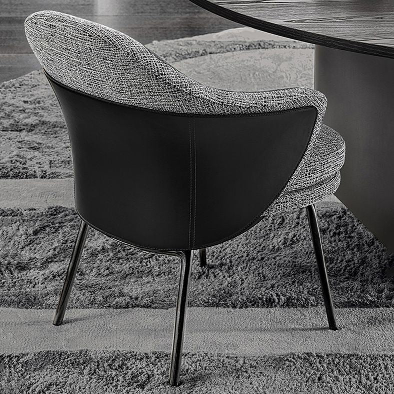 Contemporary Style Dining Chair Upholstered Dining Chair in Gray