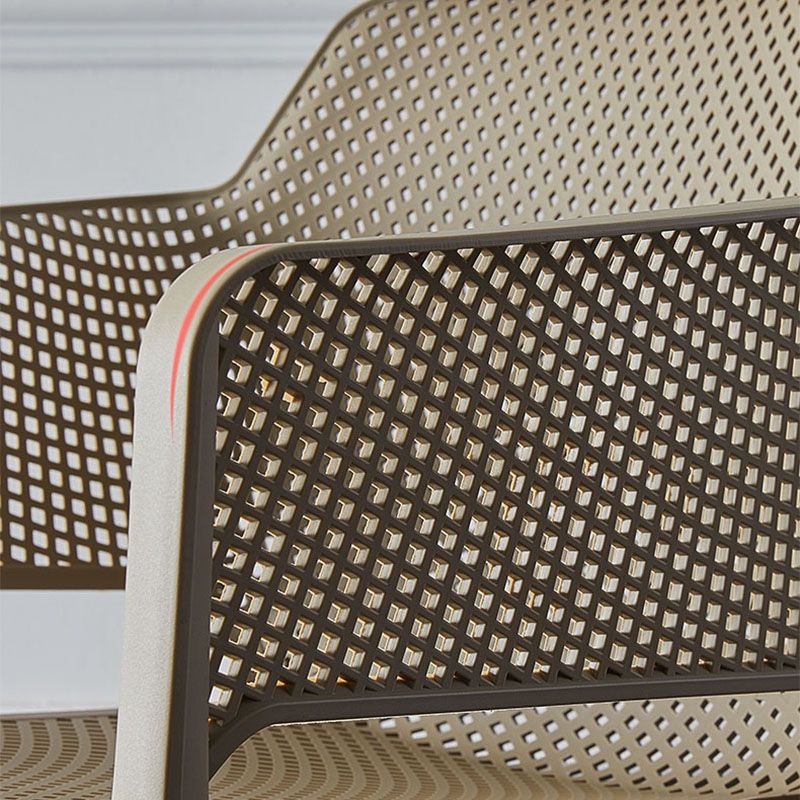 Contemporary Stackable Chair Dining Arm Chairs with Plastic Legs