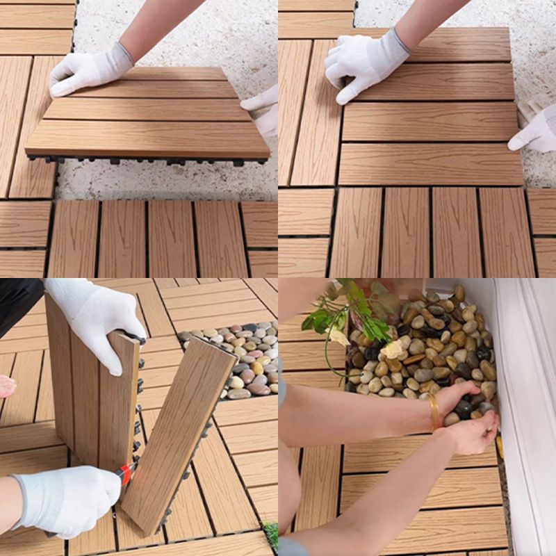 Modern Style Square Wood Flooring Anti-corrosion Outdoor Wood Flooring