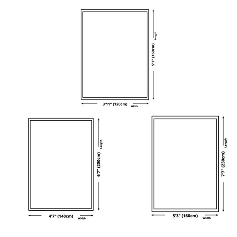 Grey Modern Rug Polyester Color Block Rug Non-Slip Backing Rug for Home Decor