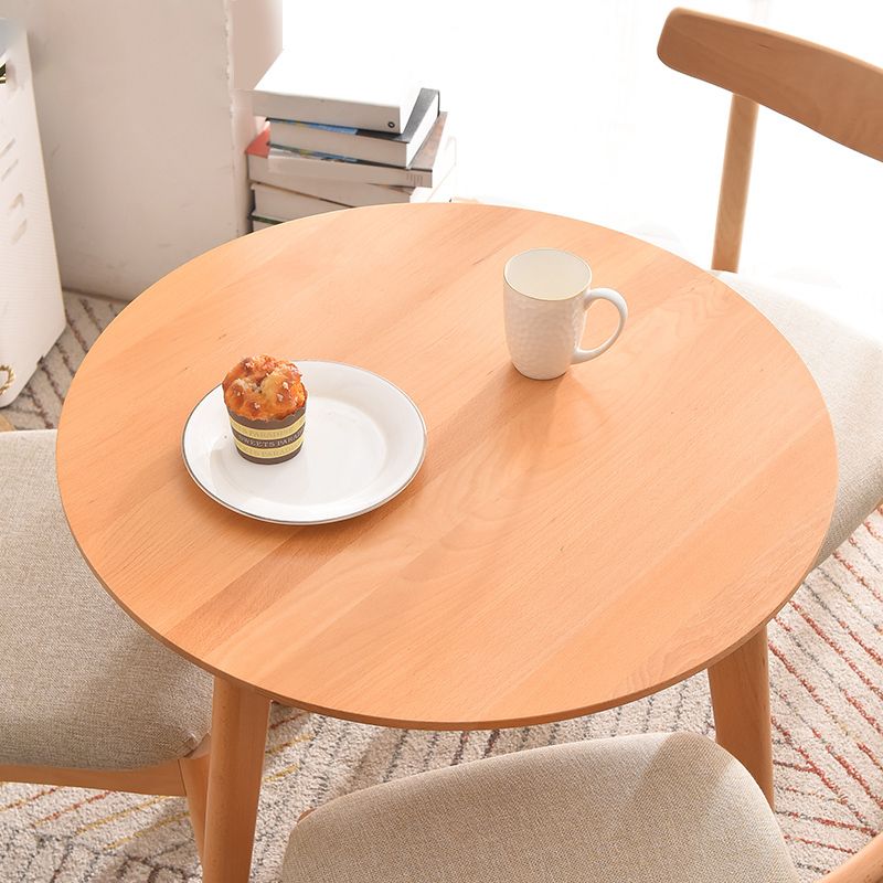 Simplicity Beech 3 Legs Dining Table Solid Wood Table Rectangle for Home