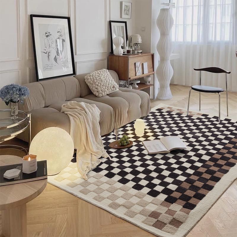 Gorgeous Carpet Modern Plaid Print Area Rug Living Room Rug with Non-Slip Backing