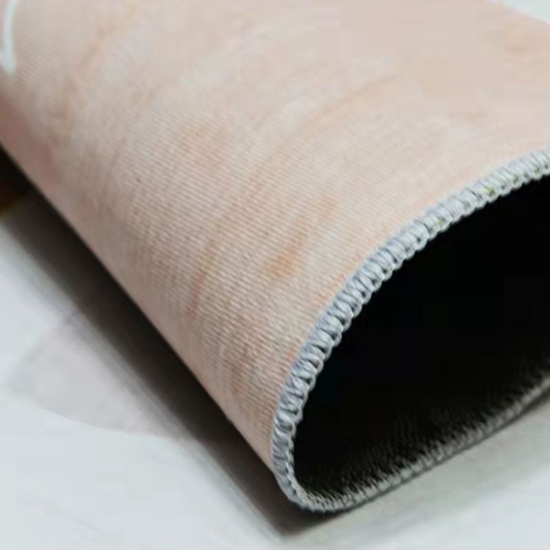 Red Modern Rug Polyester Graphic Rug Stain Resistant Rug for Home Decor