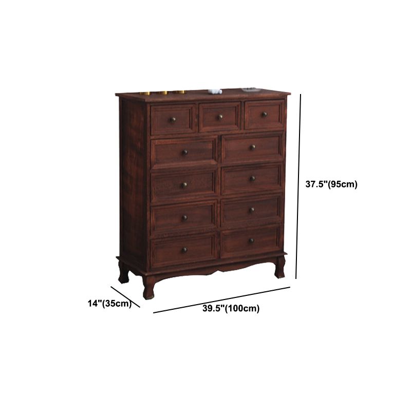 Traditional Style Storage Chest Bedroom Solid Wood Storage Chest Dresser with Drawers