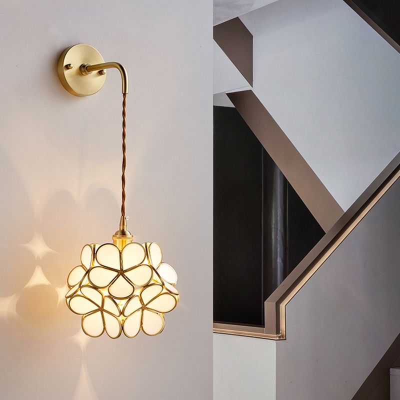 Nordic Style Copper Wall Light Colorful Ball Shape Wall Lamp for Living Room