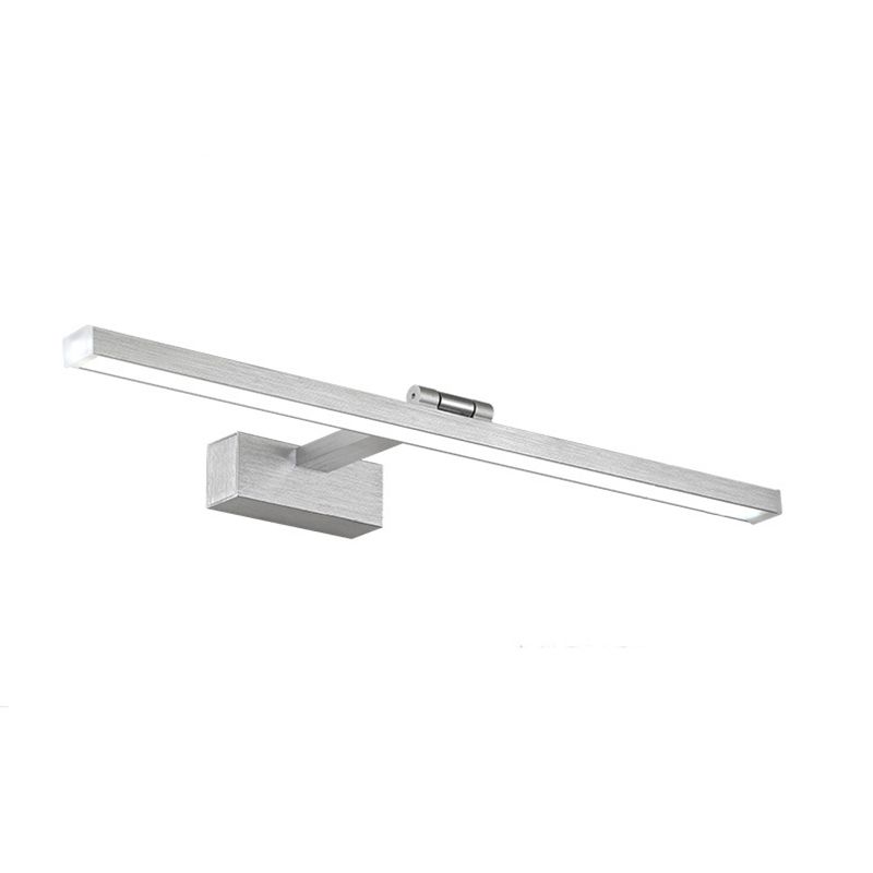 Luz de espejo de tocador lineal de metal Simplicidad LED Rotable Pared Lucina para baño para baño