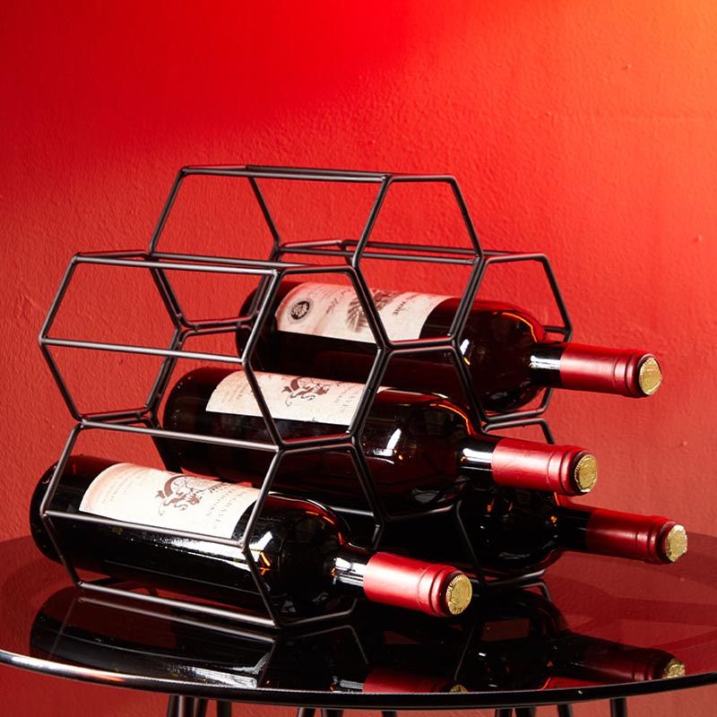 Luxury Round Wine Bottle Holder Tabletop Metal Bottle Holder