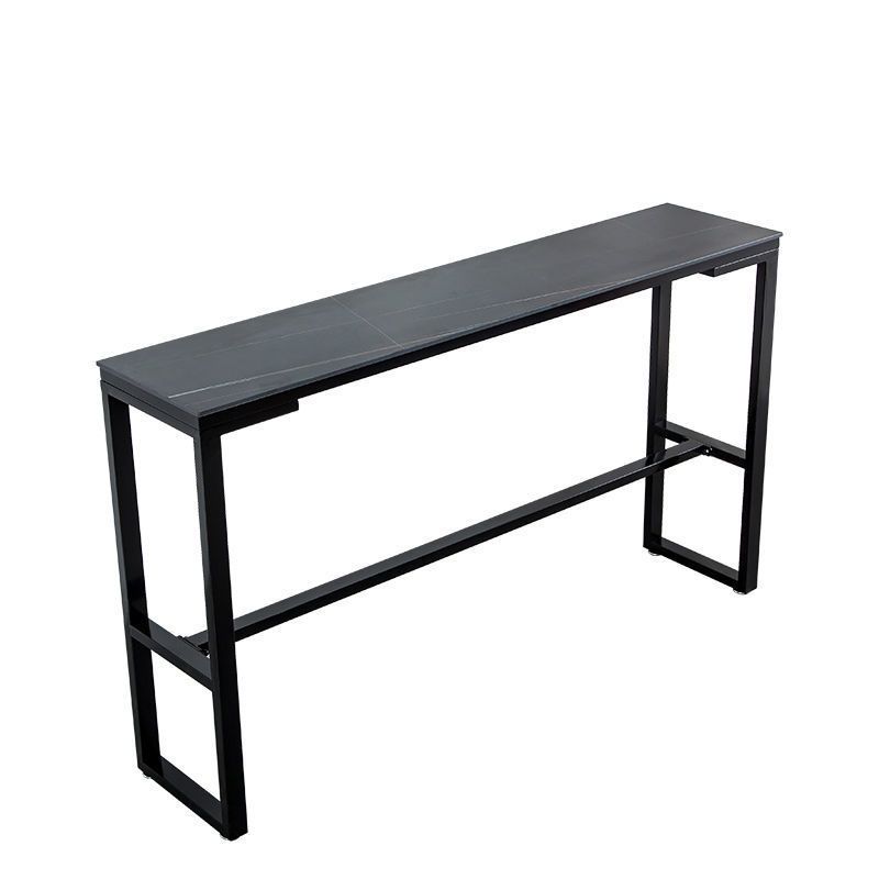 Nordic Rectangle Bar Table 42-inch Height Iron Pedestal Bistro Table