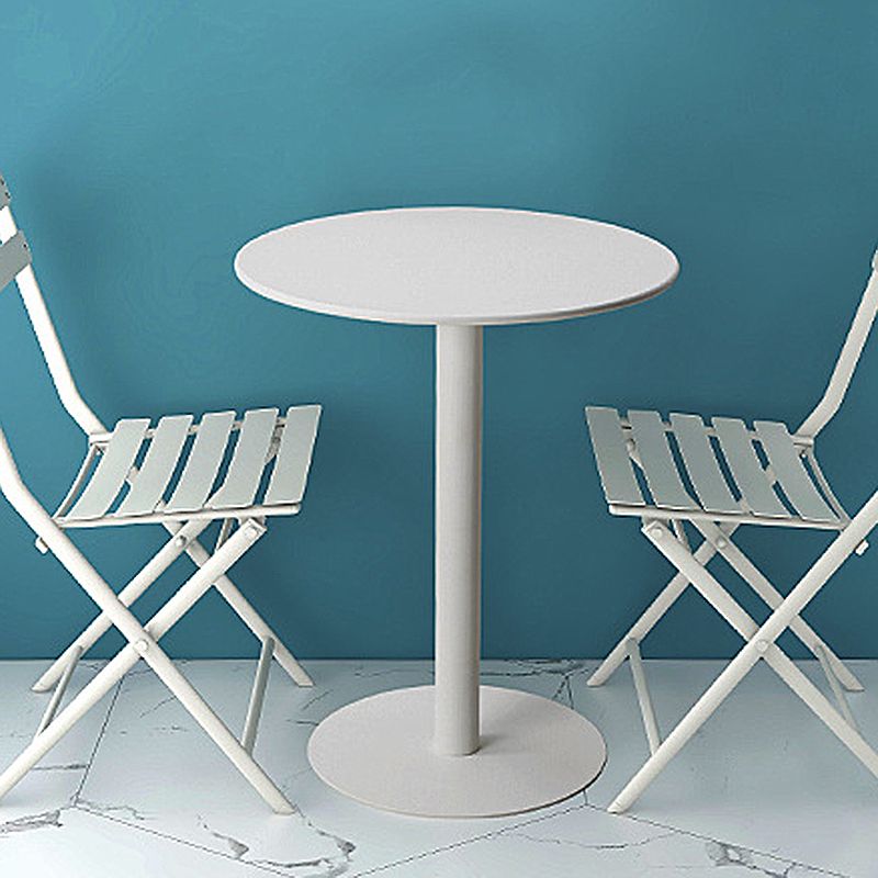 Pedestal Base Design Cocktail Table Multi-color Selection of Round Metal Coffee Table