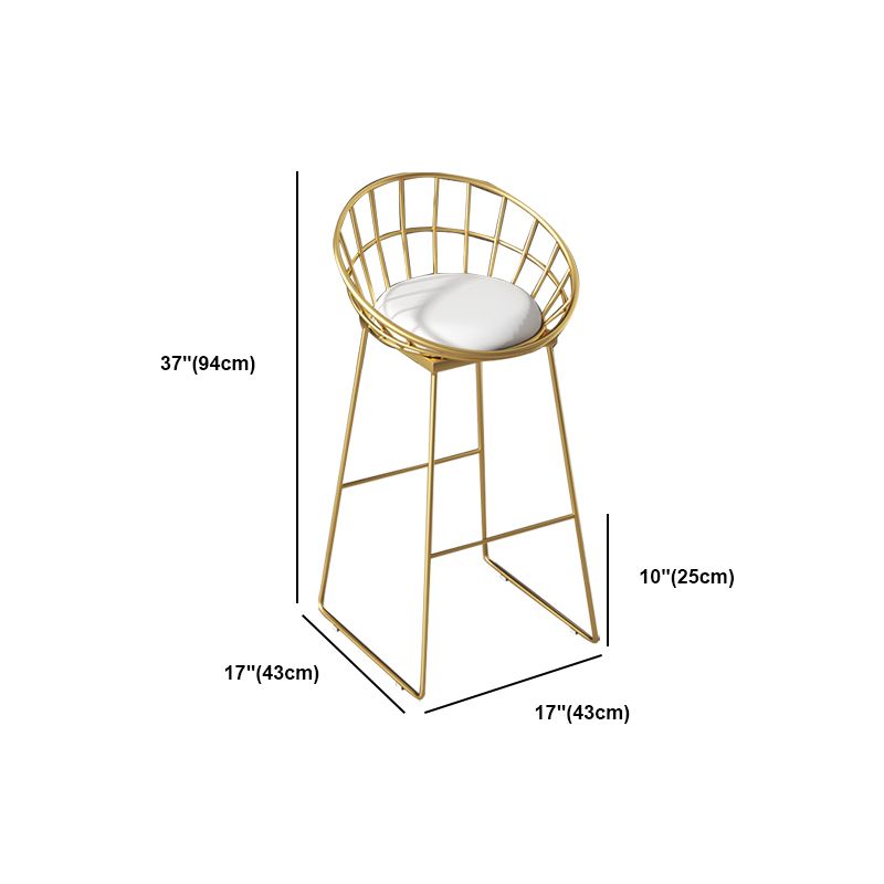 Industrial Round Bar Table Set 1/2/3/4 Pieces Gold Iron Bistro Set with Footrest