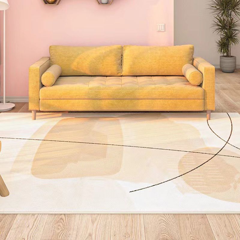 Tappeto a blocchi di colore rosa chiaro poliestere area casual tappeto non slittamento tappeto per arredamento per la casa