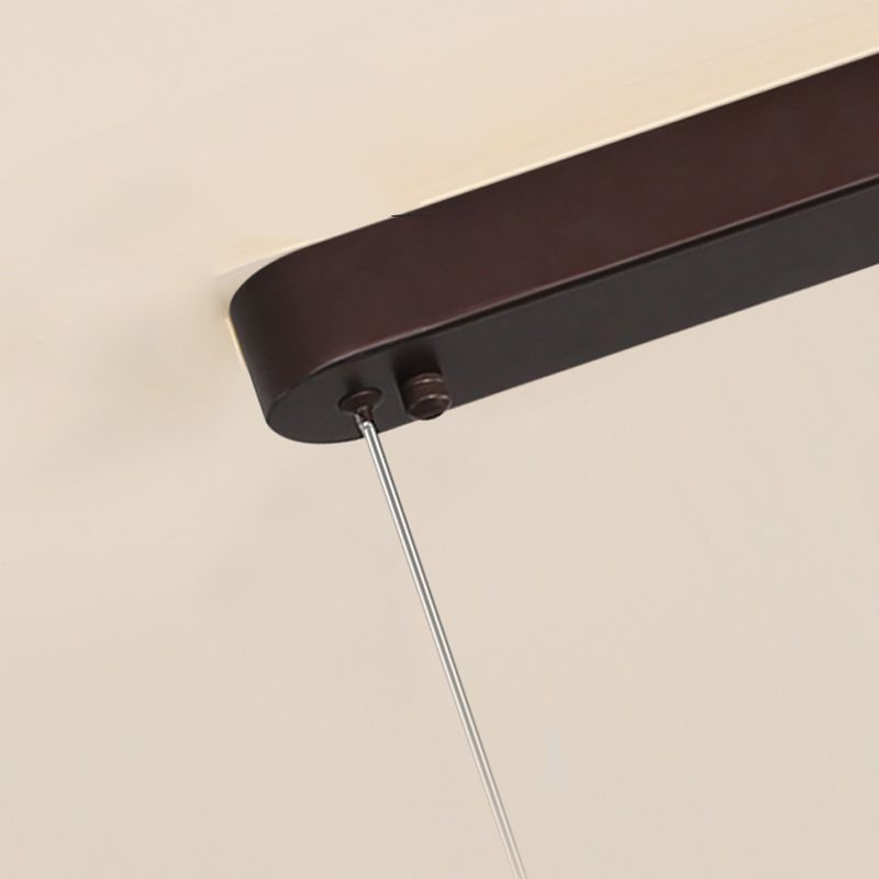 Rechteck Island Leuchte Einfache LED -Restaurant Hängende Lampe mit Acrylschatten