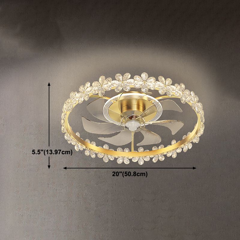 Éclair de ventilateur de plafond de style moderne Éclairage de ventilateur de plafond en métal pour chambre à coucher