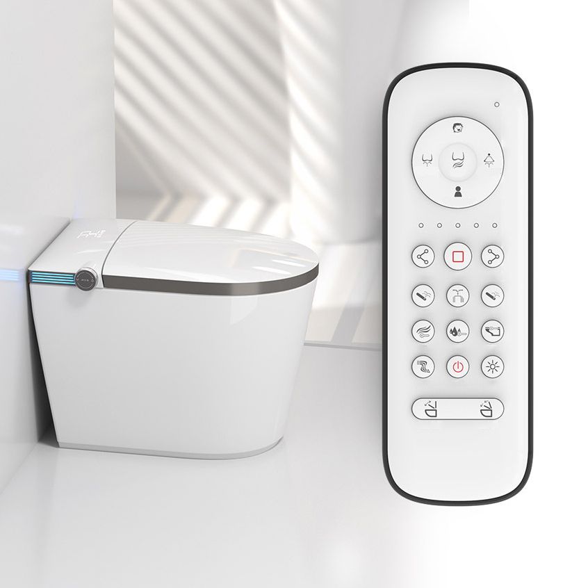 Modern All-In-One Toilet Bowl Siphon Jet Toilet with Soft-Close Seat for Bathroom
