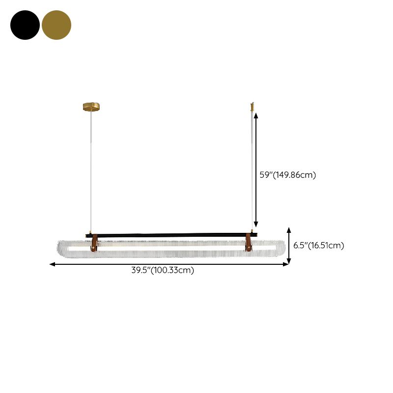 LED Island Lamp Modern Style Island Hanging Lamp with Acrylic Shade for Dining Room